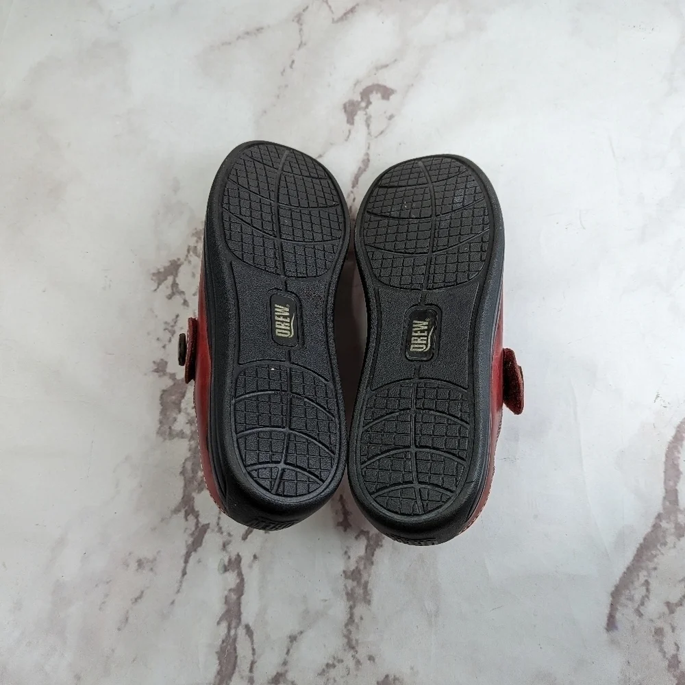 Drew Mary Jane Womens Size 38 US 8 Red Shoes Sandal Slip On Button Hook Shoes
